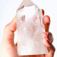 Madagascar White Crystal Point Tower