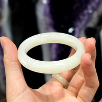 White Jade Bangle 52mm #873
