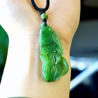 Polar Jade Fortune Fish Pendant  #1411