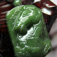 HAND-CARVED JADE HORSE PENDANT #501