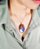 18k Oval Ammolite Pendant #1974