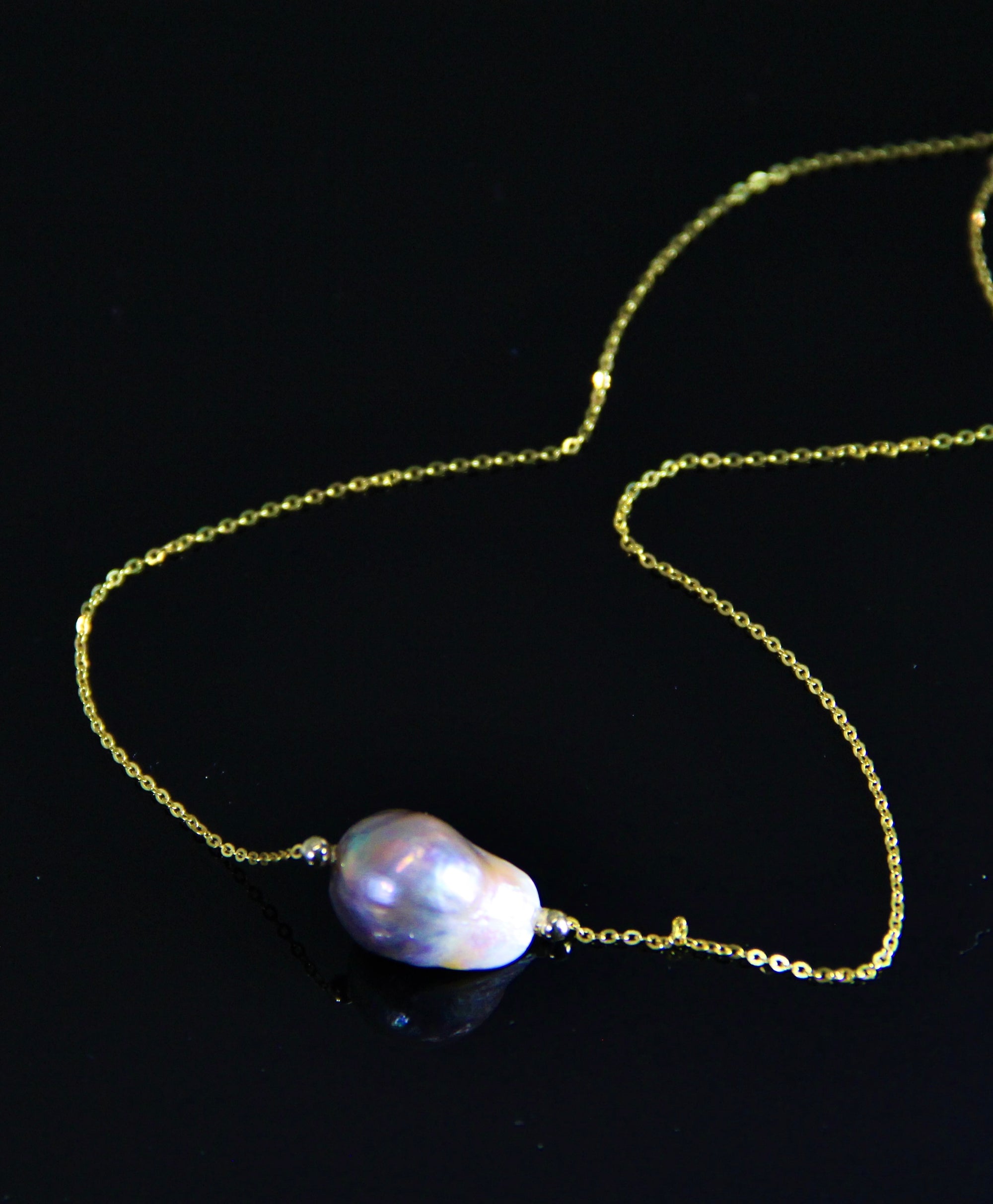 18K Kasumiga Baroque Pearl Necklace #517