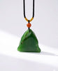Siberian Jade Old Mine Freeform Pendant Spinach Green Top Grade Jade Pendant #1506
