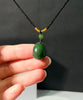 Canadian Jade River Jade Bead Pendant 17mm Natural Jade #1490