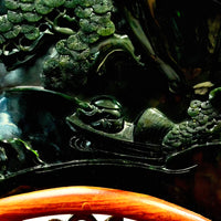 Solitary Fisher in Winter Mist Jade Screen #2976