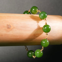 12mm Polar Jade Starry Beaded Bracelet #2758