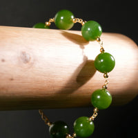 12mm Polar Jade Starry Beaded Bracelet #2758