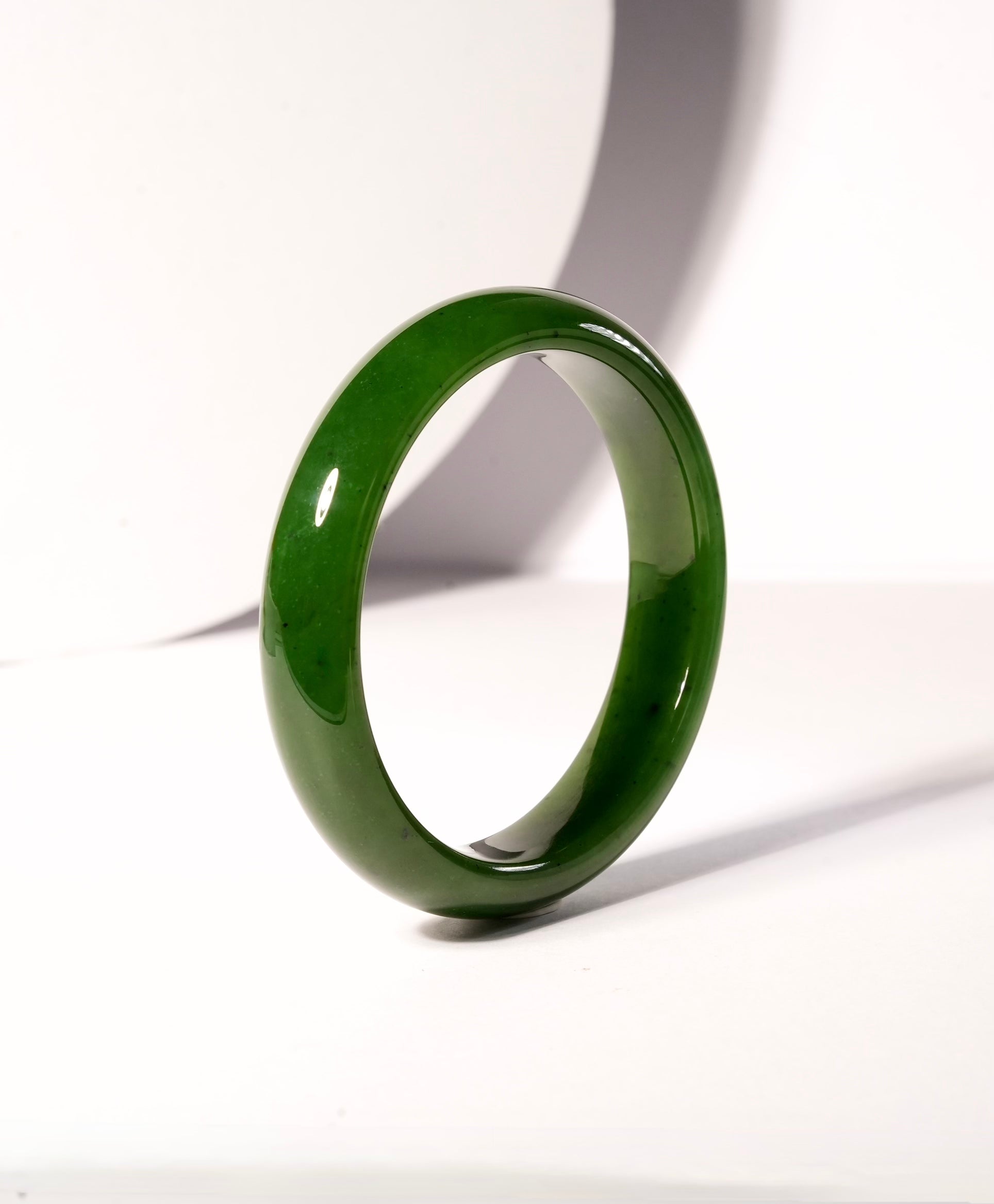 Canadian Polar Jade Bangle Natural Jade Bracelet AAA Grade 57.5mm #1368