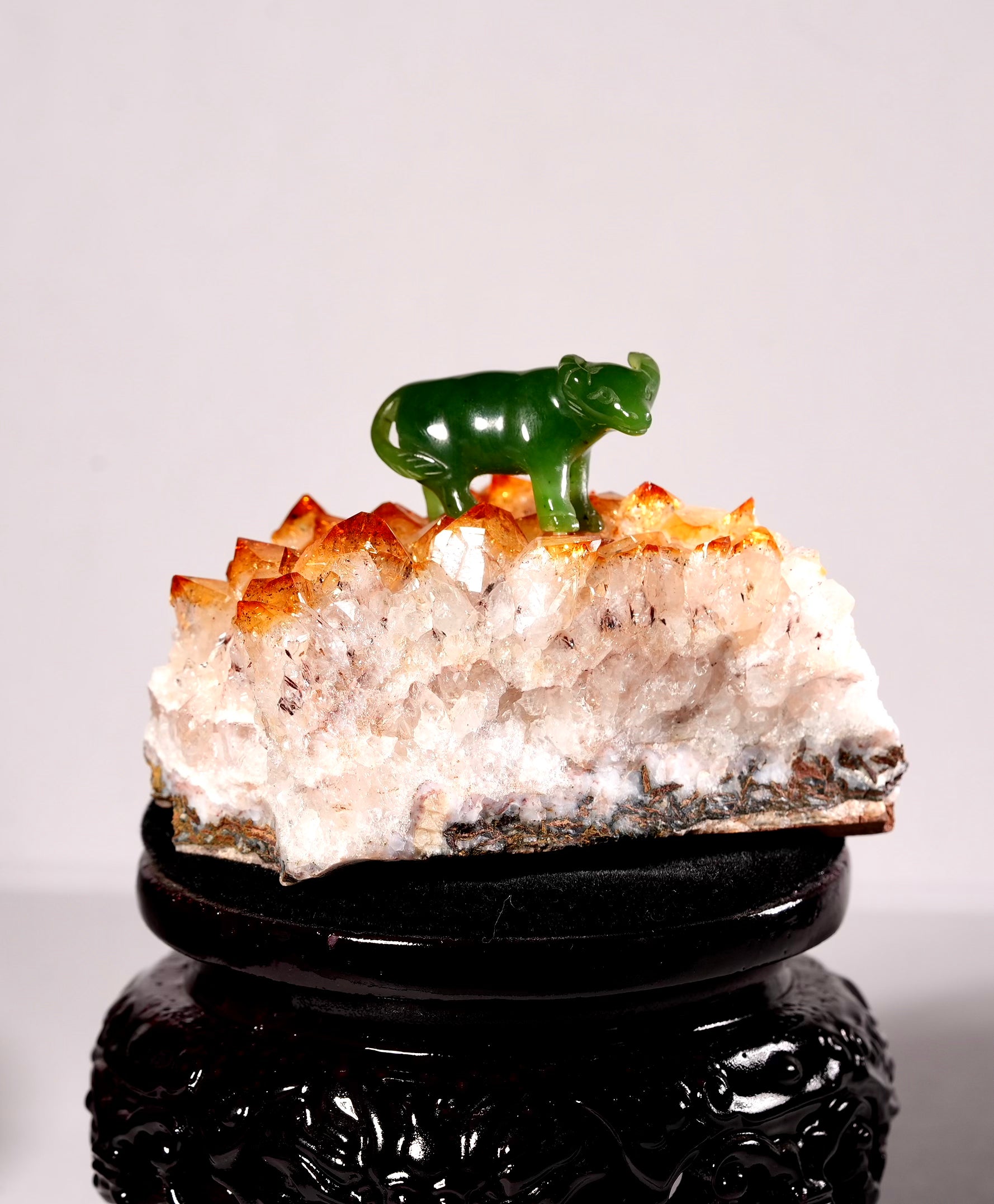 Citrine Wealth Buffalo Display (0.73LB) #1112