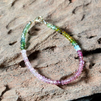 6.2" Pink Macaron Tourmaline Bracelet #2673