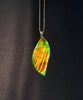 Canadian Ammolite Pendant AA+ Grade 14K Gold Freeform Natural Stone 51mm #1976