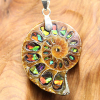 Sterling Silver Ammolite Triplet Pendant #577