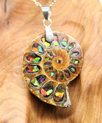 Sterling Silver Ammolite Triplet Pendant #577