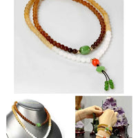 108 Hetian Sugar Jade Necklace #2651-1