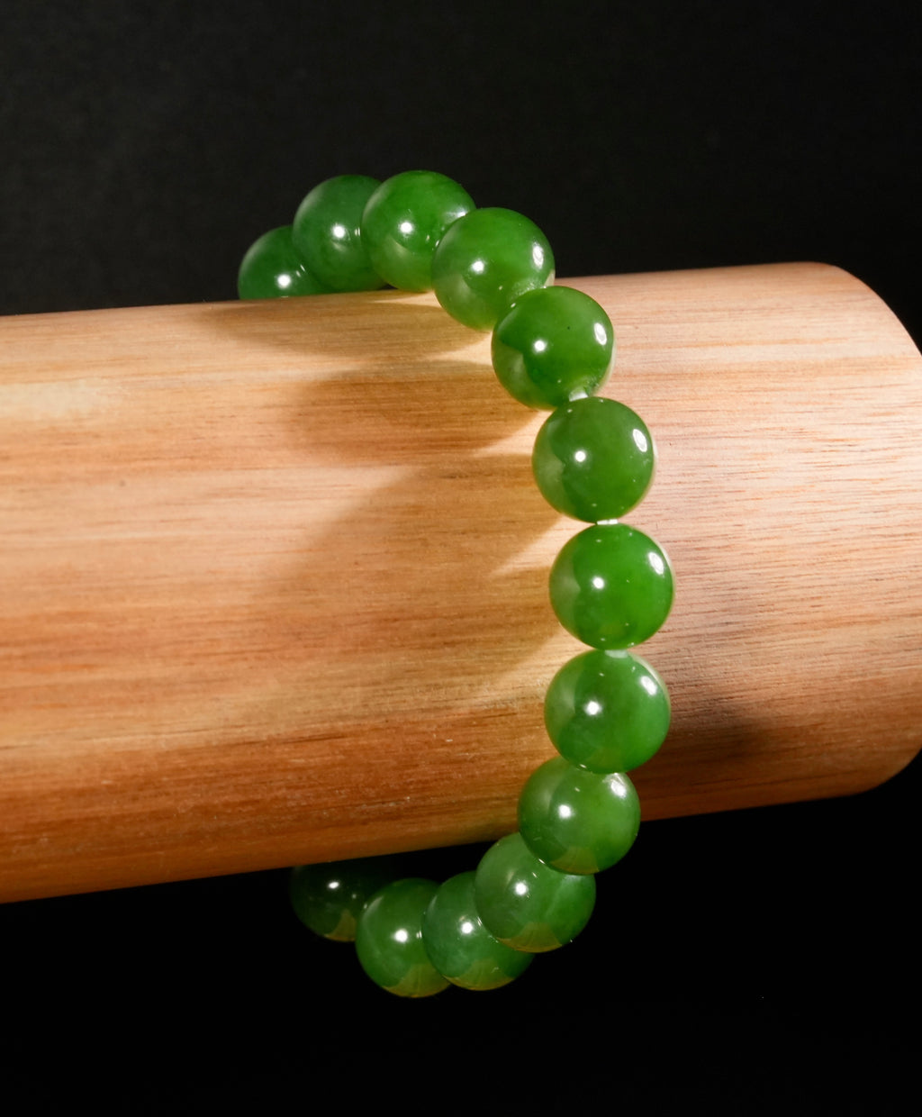 10mm Polar Jade Beaded Bracelet #2756