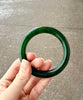 Siberian Jade Round Bangle Natural Jade Bracelet 55mm #1422