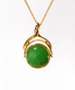 Two Sides Jade Pendant - Gold #1097