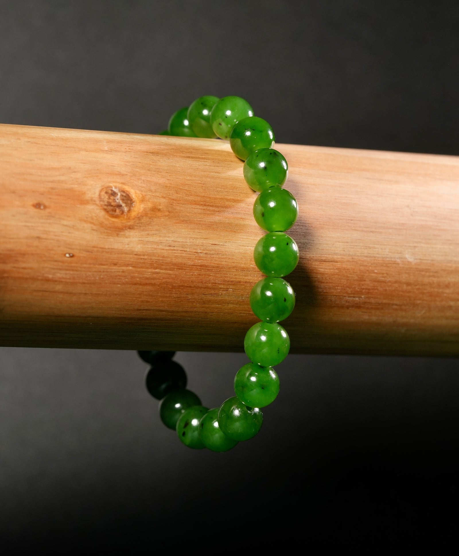 10mm Siberian Jade Beaded Bracelet #2753