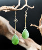 18k Polar Jade Water-drop Earrings #2547