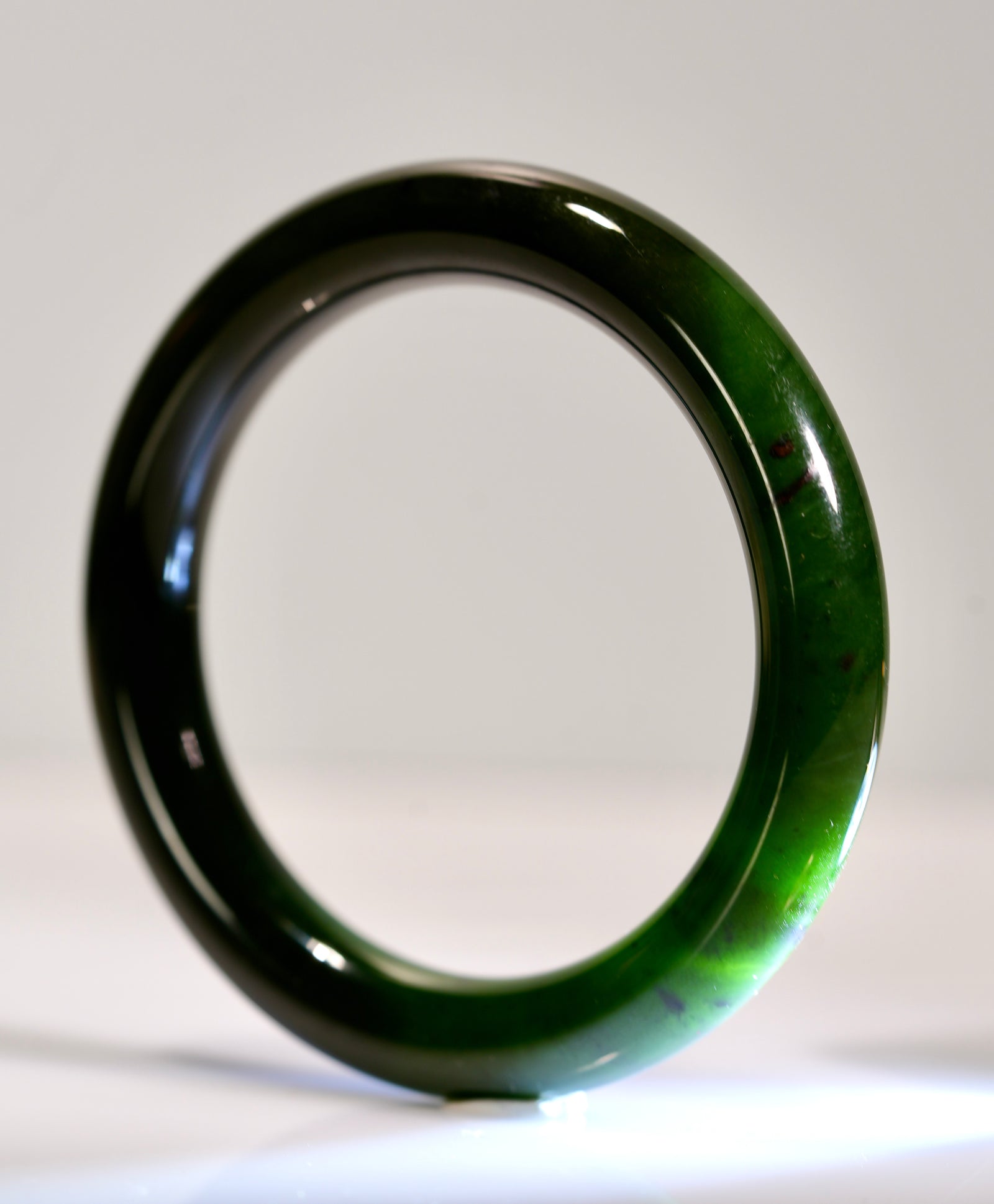 Siberian Jade Round Bangle 52.5mm #2855