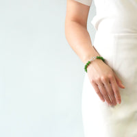 8mm Siberian Apple Green Beaded Bracelet #1867