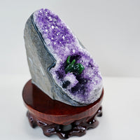 AMETHYST SEMI-GEODES EXTRA QUALITY BASE CUT 2.06 LB #2145