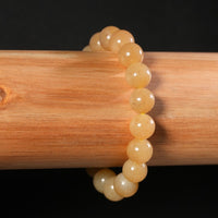 10mm Siberian Light Brown Jade Bracelet #2771