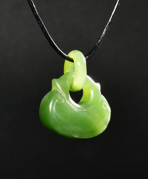 Polar Jade Peace and Longevity Lock Pendant AAA+ Natural Jade #2100