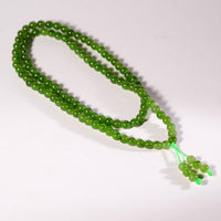 6mm 108 Siberian Jade Beaded Necklace #2620