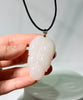 Siberian White Jade Mutton Fat Leaf Pendant Top Grade 18K Gold Natural Jade 54mm #3009