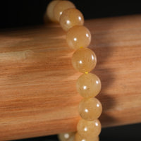 10mm Siberian Light Brown Jade Bracelet #2771