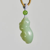 Hand-carved Siberian Jade Pixiu Pendant #2916