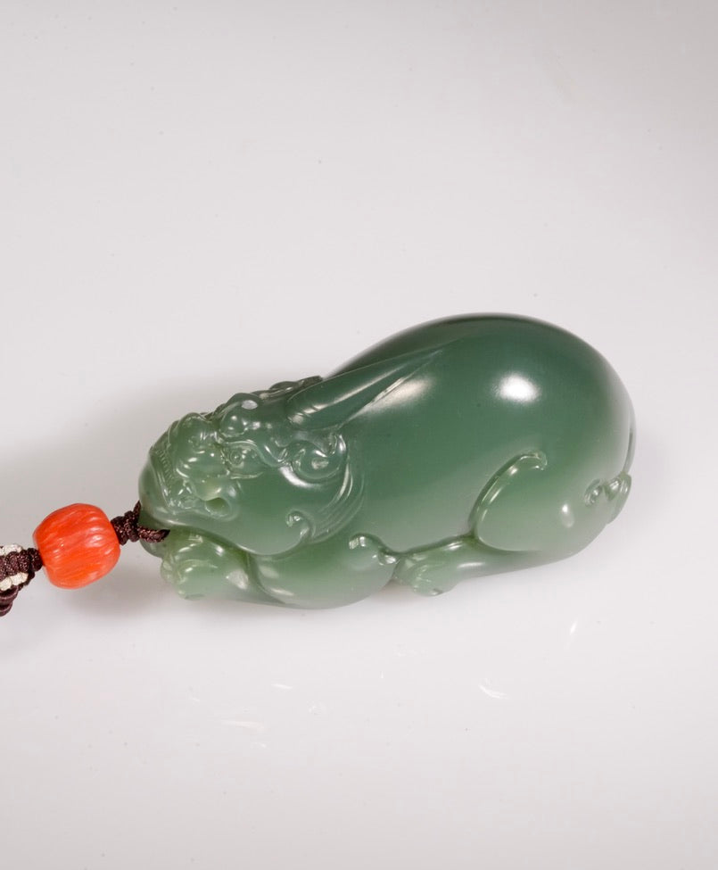 Siberian Jade Pixiu Pendant #2925