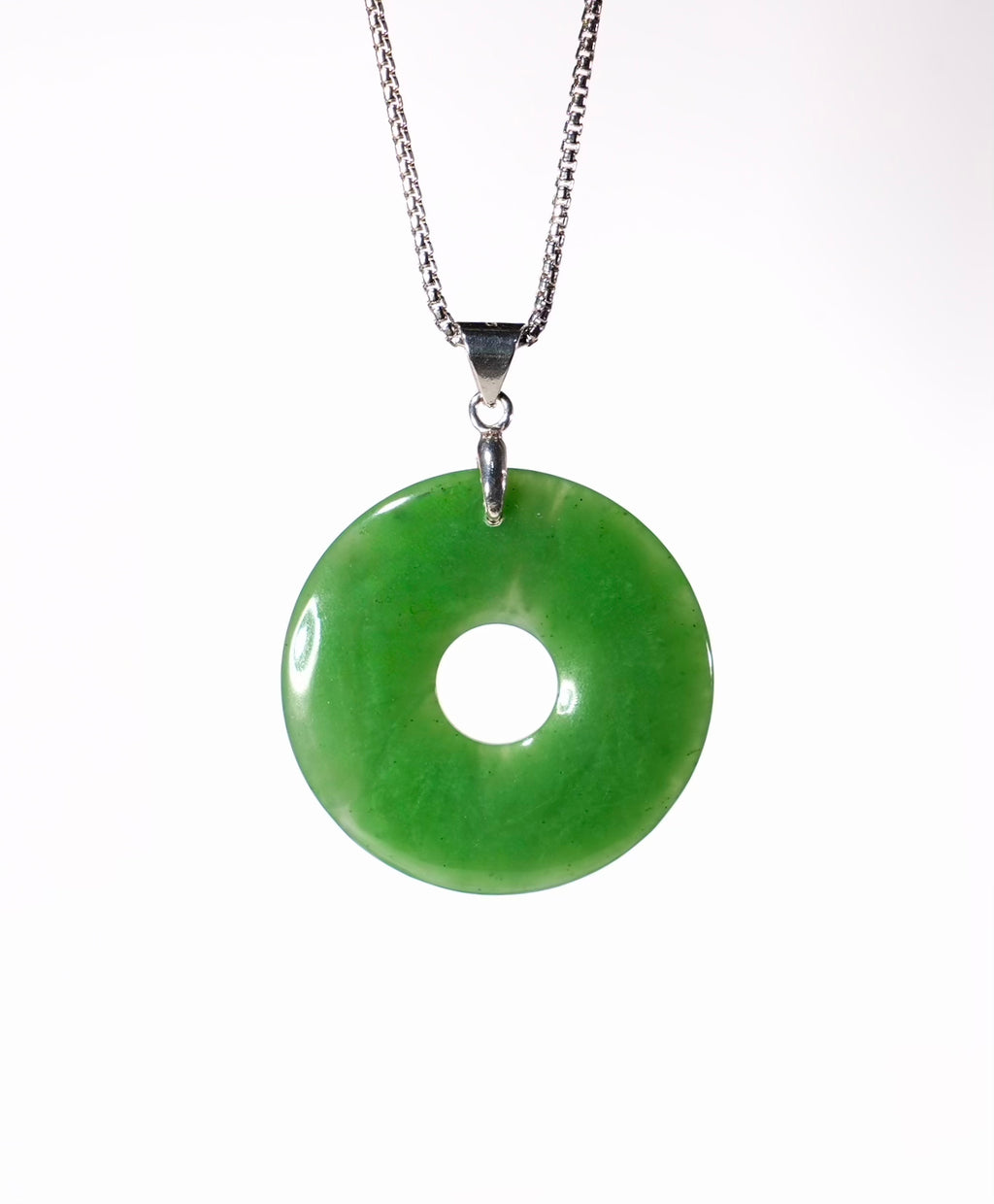 AAA Polar Jade Eternal Protection PI Peace Buckle Pendant #1171