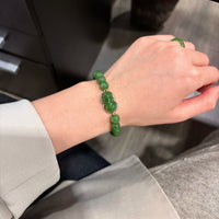 Pixiu Jade Beaded Bracelet #1810