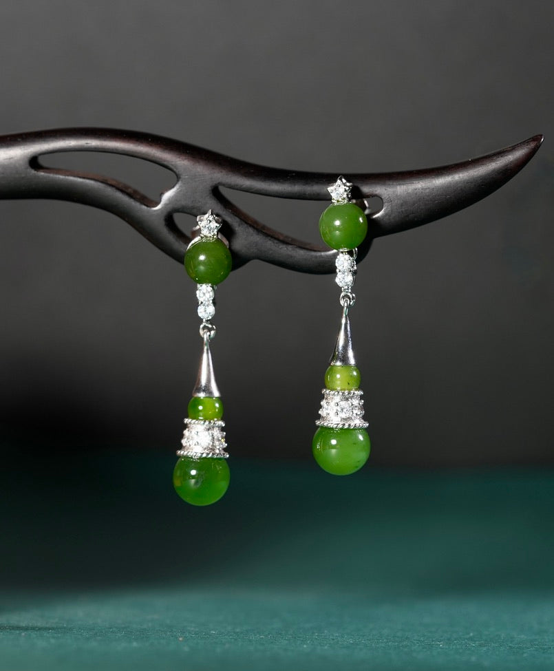 Jade Gourd Earrings #1085