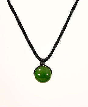 Jade Bead Pendant Infinite Blessing Natural Jade #2683