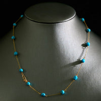 Turquoise Starry Beaded Necklace #2664