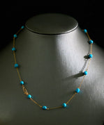 Turquoise Starry Beaded Necklace #2664