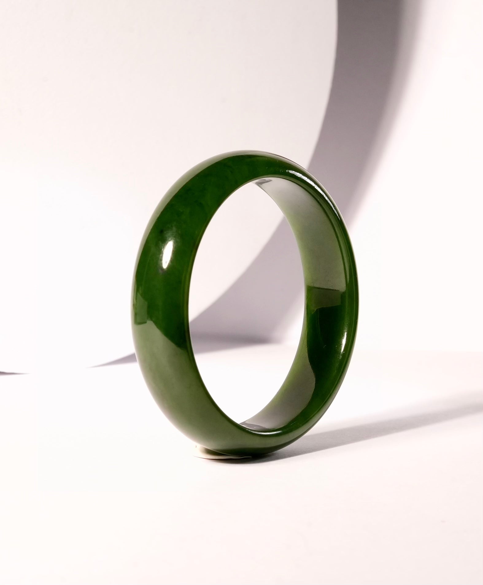 Canadian Polar Jade Bangle Natural Jade Bracelet AA Grade 56.5mm #1176