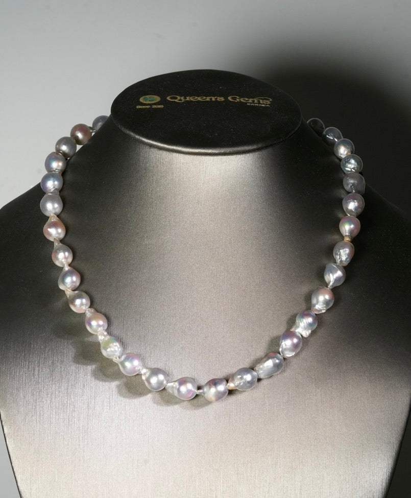 14K Baroque Salt Sea Pearl Necklace #2846