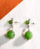 Classic Jade Ball Earrings #2549