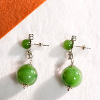 Classic Jade Ball Earrings #2549