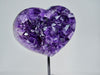 Heart-Shape AMETHYST ON METAL BASE #2141