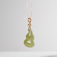 14K Hetian Jade Gourd Pendant #1084