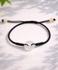 White Jade Bracelet Eternal Harmony Top Grade Black Cord Natural Jade #2900