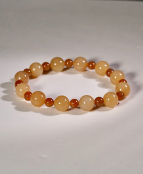 Siberian Jade Honey Jade Beaded Bracelet 10mm Natural Jade #2766