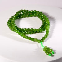 6mm 108 Siberian Jade Beaded Necklace #2620