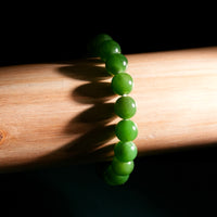 10mm Polar Jade Beaded Bracelet #2756