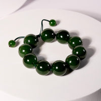 18mm Canadian Jade Beaded Bracelet #1880